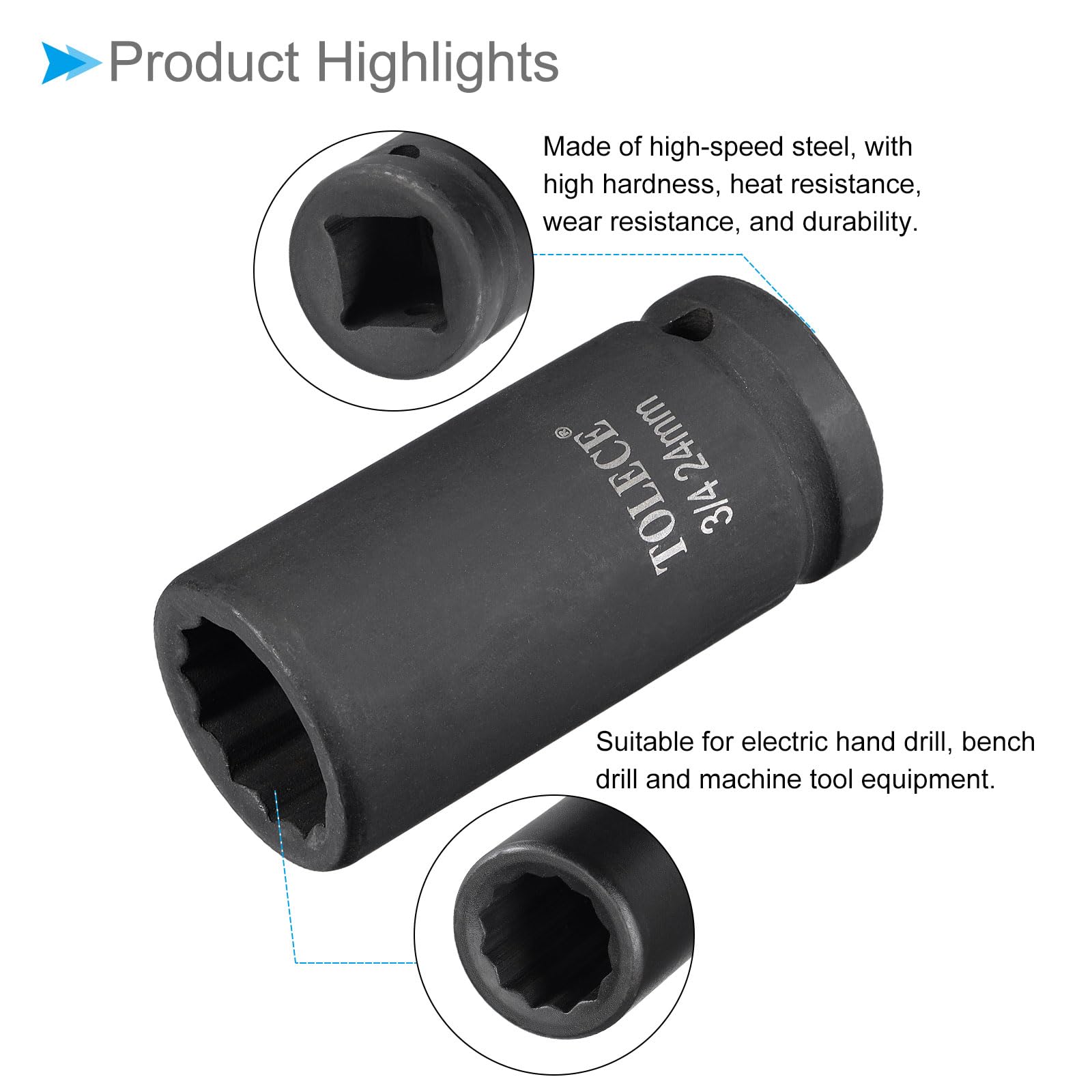 CoCud Deep Impact Socket, 3/4